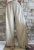 Rustic Nature Bubble Cotton Split Kick Pant Washed Oat